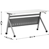 image:imageFlash Furniture Davis Commercial Nesting Flip Training Table HeavyDuty Steel Frame and YLegs Modesty Panel 1 Thick Tabletop 60 x 24 Gray TopGray FrameWhite TopGray Frame