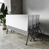 image:imageFlash Furniture Davis Commercial Nesting Flip Training Table HeavyDuty Steel Frame and YLegs Modesty Panel 1 Thick Tabletop 60 x 24 Gray TopGray FrameGray TopGray Frame