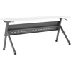 image:imageFlash Furniture Davis Commercial Nesting Flip Training Table HeavyDuty Steel Frame and YLegs Modesty Panel 1 Thick Tabletop 60 x 24 Gray TopGray FrameWhite TopGray Frame