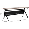 image:imageFlash Furniture Davis Commercial Nesting Flip Training Table HeavyDuty Steel Frame and YLegs Modesty Panel 1 Thick Tabletop 60 x 24 Gray TopGray FrameWalnut TopBlack Frame