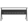 image:imageFlash Furniture Davis Commercial Nesting Flip Training Table HeavyDuty Steel Frame and YLegs Modesty Panel 1 Thick Tabletop 60 x 24 Gray TopGray FrameGray TopBlack Frame