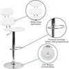 image:imageFlash Furniture Dexter Contemporary White Vinyl Adjustable Height Barstool with Ellipse Back and Chrome BaseWhite