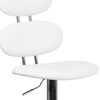 image:imageFlash Furniture Dexter Contemporary White Vinyl Adjustable Height Barstool with Ellipse Back and Chrome BaseWhite