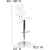 image:imageFlash Furniture Dexter Contemporary White Vinyl Adjustable Height Barstool with Ellipse Back and Chrome BaseWhite