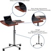 image:imageFlash Furniture Dunbar Angle and Height Adjustable Mobile Laptop Computer Table with Cherry Top
