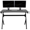 image:imageFlash Furniture Duncan Gaming Desk 4525 x 29 Computer Table Gamer Workstation with Headphone Holder and 2 Cable Management Holes Set of 1BlackBlack