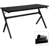 image:imageFlash Furniture Duncan Gaming Desk 4525 x 29 Computer Table Gamer Workstation with Headphone Holder and 2 Cable Management Holes Set of 1BlackBlack
