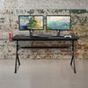 image:imageFlash Furniture Duncan Gaming Desk 4525 x 29 Computer Table Gamer Workstation with Headphone Holder and 2 Cable Management Holes Set of 1BlackBlack