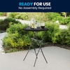 image:imageFlash Furniture Elon Round Folding Bar Height Table for Parties and Commercial Events IndoorOutdoor Plastic Bar Height Folding Table 32 BlackBlack