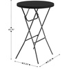 image:imageFlash Furniture Elon Round Folding Bar Height Table for Parties and Commercial Events IndoorOutdoor Plastic Bar Height Folding Table 32 BlackBlack