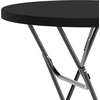 image:imageFlash Furniture Elon Round Folding Bar Height Table for Parties and Commercial Events IndoorOutdoor Plastic Bar Height Folding Table 32 BlackBlack