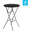 image:imageFlash Furniture Elon Round Folding Bar Height Table for Parties and Commercial Events IndoorOutdoor Plastic Bar Height Folding Table 32 BlackBlack