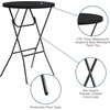 image:imageFlash Furniture Elon Round Folding Bar Height Table for Parties and Commercial Events IndoorOutdoor Plastic Bar Height Folding Table 32 BlackBlack