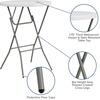 image:imageFlash Furniture Elon Round Folding Bar Height Table for Parties and Commercial Events IndoorOutdoor Plastic Bar Height Folding Table 32 BlackWhite
