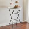 image:imageFlash Furniture Elon Round Folding Bar Height Table for Parties and Commercial Events IndoorOutdoor Plastic Bar Height Folding Table 32 BlackWhite