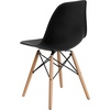 image:imageFlash Furniture Elon Series Plastic Modern Dining Chair with Wooden Legs MidCentury Modern Accent Chair for Dining Rooms and Offices WhiteBlack