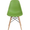 image:imageFlash Furniture Elon Series Plastic Modern Dining Chair with Wooden Legs MidCentury Modern Accent Chair for Dining Rooms and Offices WhiteGreen