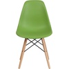 image:imageFlash Furniture Elon Series Plastic Modern Dining Chair with Wooden Legs MidCentury Modern Accent Chair for Dining Rooms and Offices WhiteGreen
