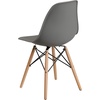 image:imageFlash Furniture Elon Series Plastic Modern Dining Chair with Wooden Legs MidCentury Modern Accent Chair for Dining Rooms and Offices WhiteMoss Gray