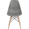 image:imageFlash Furniture Elon Series Plastic Modern Dining Chair with Wooden Legs MidCentury Modern Accent Chair for Dining Rooms and Offices WhiteMoss Gray