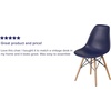 image:imageFlash Furniture Elon Series Plastic Modern Dining Chair with Wooden Legs MidCentury Modern Accent Chair for Dining Rooms and Offices WhiteNavy