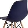 image:imageFlash Furniture Elon Series Plastic Modern Dining Chair with Wooden Legs MidCentury Modern Accent Chair for Dining Rooms and Offices WhiteNavy