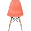 image:imageFlash Furniture Elon Series Plastic Modern Dining Chair with Wooden Legs MidCentury Modern Accent Chair for Dining Rooms and Offices WhitePeach