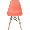 image:imageFlash Furniture Elon Series Plastic Modern Dining Chair with Wooden Legs MidCentury Modern Accent Chair for Dining Rooms and Offices WhitePeach