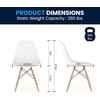 image:imageFlash Furniture Elon Series Plastic Modern Dining Chair with Wooden Legs MidCentury Modern Accent Chair for Dining Rooms and Offices WhiteWhite
