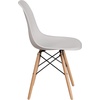 image:imageFlash Furniture Elon Series Plastic Modern Dining Chair with Wooden Legs MidCentury Modern Accent Chair for Dining Rooms and Offices WhiteWhite