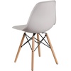 image:imageFlash Furniture Elon Series Plastic Modern Dining Chair with Wooden Legs MidCentury Modern Accent Chair for Dining Rooms and Offices WhiteWhite