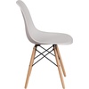image:imageFlash Furniture Elon Series Plastic Modern Dining Chair with Wooden Legs MidCentury Modern Accent Chair for Dining Rooms and Offices WhiteWhite