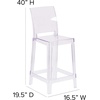 image:imageFlash Furniture Emilie Ghost Counter Stool with Square Back in Transparent Crystal4 Pack