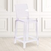image:imageFlash Furniture Emilie Ghost Counter Stool with Square Back in Transparent Crystal4 Pack