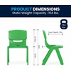 image:imageFlash Furniture Emmy Adjustable Classroom Activity Table with 6 Stackable Chairs Rectangular Plastic Activity Table for Kids 23625 W x 4725 L RedGrayGreen