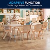 image:imageFlash Furniture Emmy Adjustable Classroom Activity Table with 6 Stackable Chairs Rectangular Plastic Activity Table for Kids 23625 W x 4725 L RedGrayNatural
