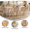 image:imageFlash Furniture Emmy Adjustable Classroom Activity Table with 6 Stackable Chairs Rectangular Plastic Activity Table for Kids 23625 W x 4725 L RedGrayNatural