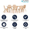 image:imageFlash Furniture Emmy Adjustable Classroom Activity Table with 6 Stackable Chairs Rectangular Plastic Activity Table for Kids 23625 W x 4725 L RedGrayNatural