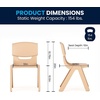 image:imageFlash Furniture Emmy Adjustable Classroom Activity Table with 6 Stackable Chairs Rectangular Plastic Activity Table for Kids 23625 W x 4725 L RedGrayNatural
