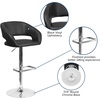 image:imageFlash Furniture Erik Contemporary Adjustable Height Barstool with Footrest and Rounded MidBack Upholstered Bar or Counter Height Stool WhiteChromeBlack VinylChrome Frame