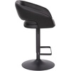 image:imageFlash Furniture Erik Contemporary Adjustable Height Barstool with Footrest and Rounded MidBack Upholstered Bar or Counter Height Stool WhiteChromeBlack VinylBlack Frame