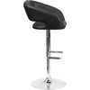 image:imageFlash Furniture Erik Contemporary Adjustable Height Barstool with Footrest and Rounded MidBack Upholstered Bar or Counter Height Stool WhiteChromeBlack VinylChrome Frame