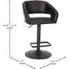 image:imageFlash Furniture Erik Contemporary Adjustable Height Barstool with Footrest and Rounded MidBack Upholstered Bar or Counter Height Stool WhiteChromeBlack VinylBlack Frame
