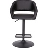 image:imageFlash Furniture Erik Contemporary Adjustable Height Barstool with Footrest and Rounded MidBack Upholstered Bar or Counter Height Stool WhiteChromeBlack VinylBlack Frame