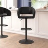 image:imageFlash Furniture Erik Contemporary Adjustable Height Barstool with Footrest and Rounded MidBack Upholstered Bar or Counter Height Stool WhiteChromeBlack VinylBlack Frame