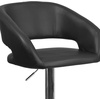 image:imageFlash Furniture Erik Contemporary Adjustable Height Barstool with Footrest and Rounded MidBack Upholstered Bar or Counter Height Stool WhiteChromeBlack VinylChrome Frame