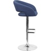 image:imageFlash Furniture Erik Contemporary Adjustable Height Barstool with Footrest and Rounded MidBack Upholstered Bar or Counter Height Stool WhiteChromeBlue FabricChrome Frame