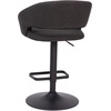 image:imageFlash Furniture Erik Contemporary Adjustable Height Barstool with Footrest and Rounded MidBack Upholstered Bar or Counter Height Stool WhiteChromeCharcoal FabricBlack Frame