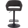 image:imageFlash Furniture Erik Contemporary Adjustable Height Barstool with Footrest and Rounded MidBack Upholstered Bar or Counter Height Stool WhiteChromeCharcoal FabricBlack Frame