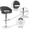 image:imageFlash Furniture Erik Contemporary Adjustable Height Barstool with Footrest and Rounded MidBack Upholstered Bar or Counter Height Stool WhiteChromeCharcoal FabricChrome Frame